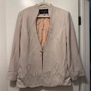 Vintage Cream Embellished Jacket 18
